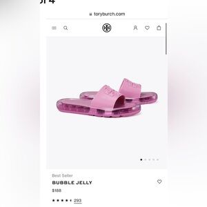 Tory Burch Bubble Jelly Purple(Cipria) summer Slides Sandals size 9 authentic